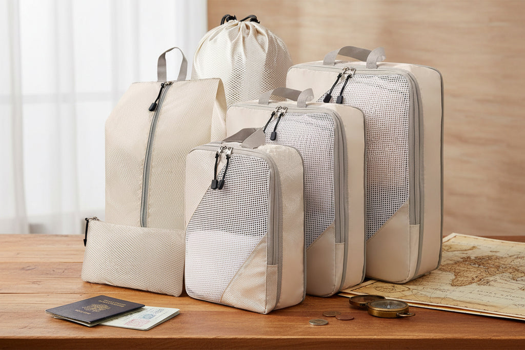VitaRoam Travel Storage Bags With Dual Zip Compression • 6 Piece Set