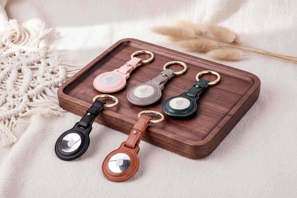 Airtag Protective Cowhide Key Chain