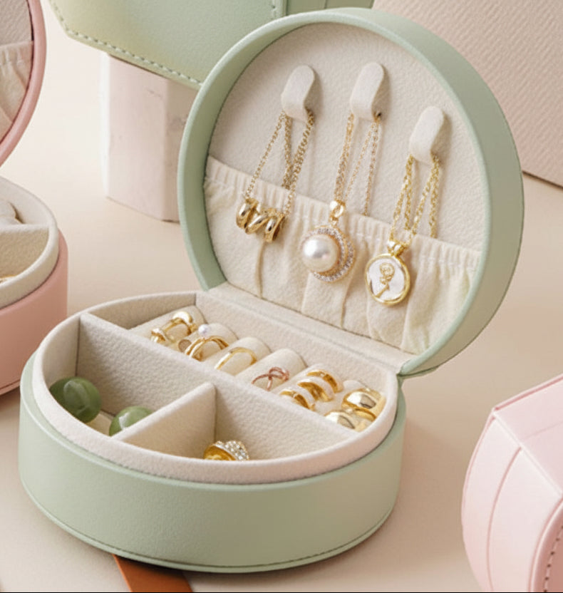 Portable Jewelry Storage Box - Light Green