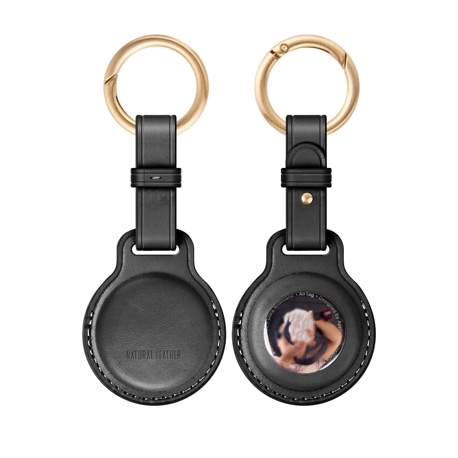 Airtag Protective Cowhide Key Chain