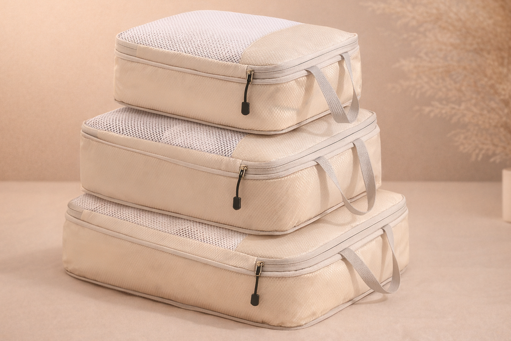VitaRoam Travel Storage Bags With Dual Zip Compression • 3 Piece Set