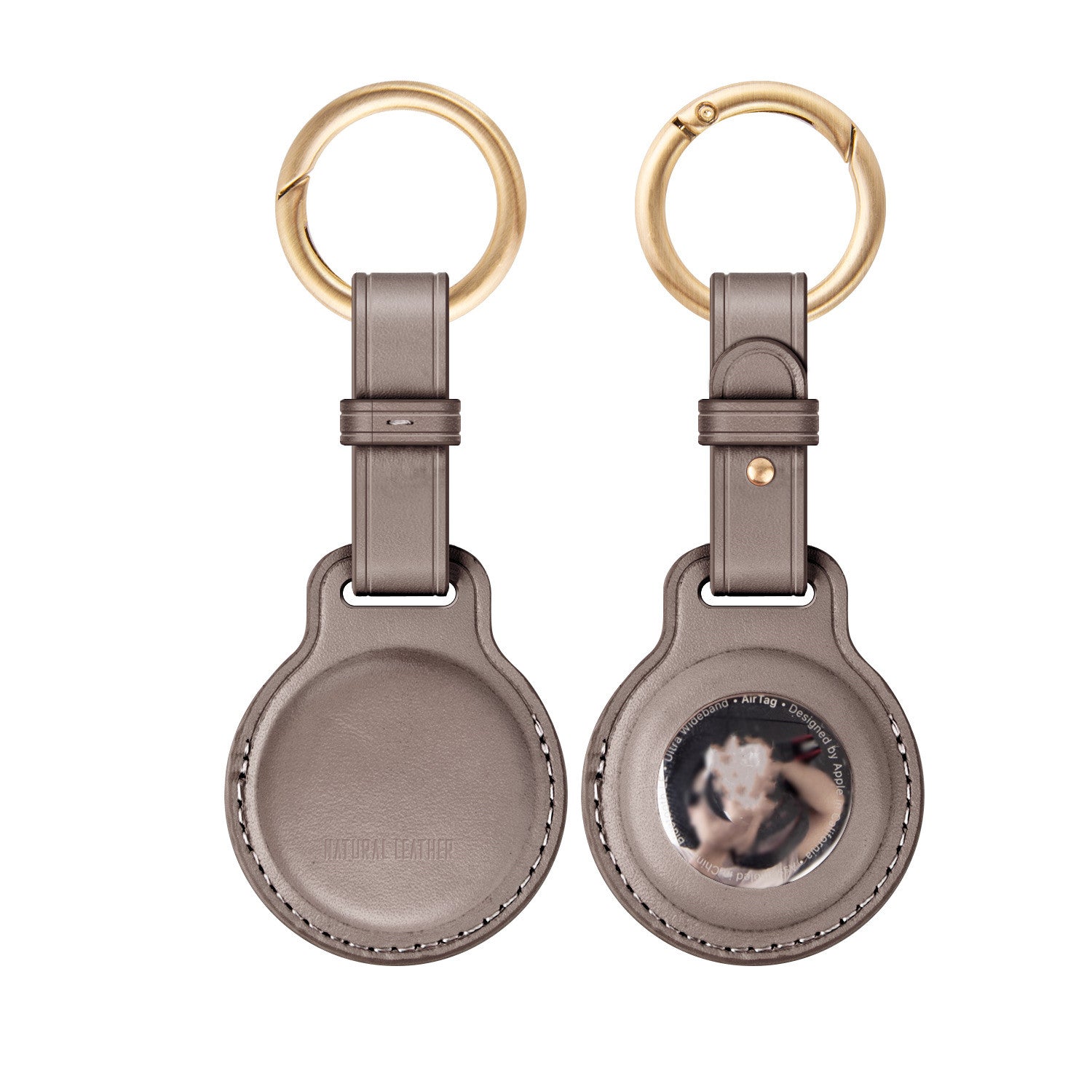 Airtag Protective Cowhide Key Chain