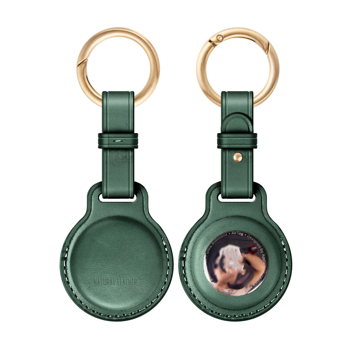 Airtag Protective Cowhide Key Chain